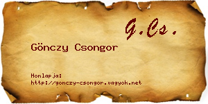 Gönczy Csongor névjegykártya