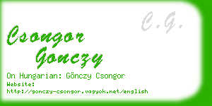 csongor gonczy business card