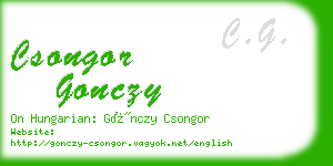 csongor gonczy business card